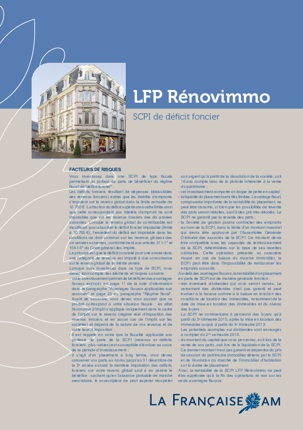 LFP Rénovimmo (SCPI0190)