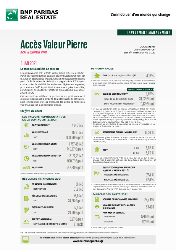 Accès Valeur Pierre (SCPI0168)