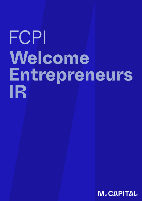 FCPI Welcome Entrepreneurs IR (FR001400QX98)